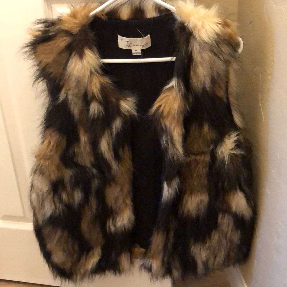 Vintage Havana faux fur vest